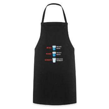 Optimist Pessimist Buchhalter - Kochschürze - Schwarz - Vorne - AI Model Male 185 dark (185cm)