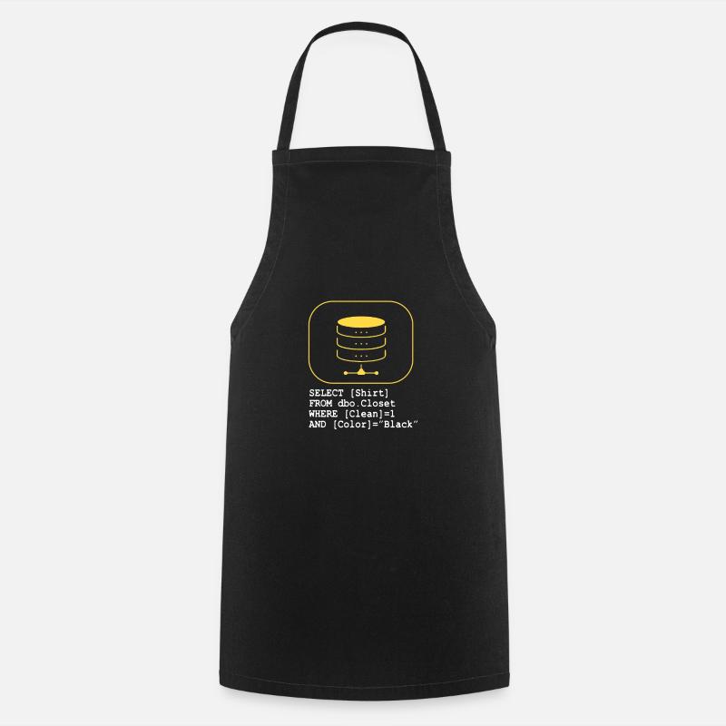 Code de base de données SQL Sarcasm Developer Gift - Tablier de cuisine - noir