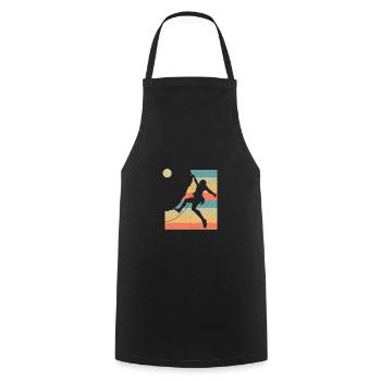Vintage Climbing Mountaineers - Cooking Apron - black - Front - AI Model Male 185 dark (185cm)