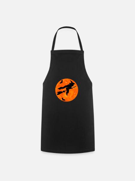 Witch HALLOWEEN WITCH BAT - Cooking Apron - black