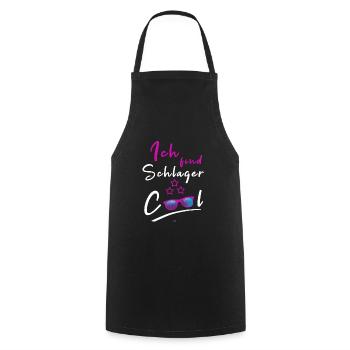 SCHLAGER PARTY HITS 2019 COSTUME OUTFIT GIFT - Cooking Apron - black - Front - AI Model Male 185 dark (185cm)