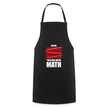 Math engineer sarcasm school teacher gifts - Cooking Apron - black - Front - AI Model Male 185 dark (185cm)