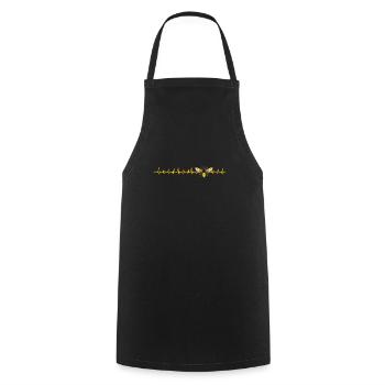Imker Bienen Herzschlag - Kochschürze - Schwarz - Vorne - AI Model Male 185 dark (185cm)