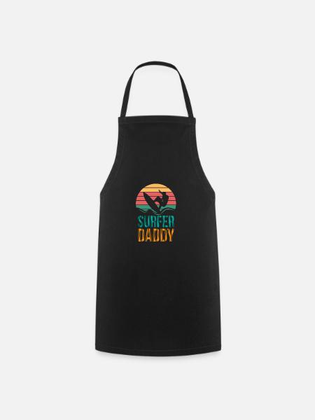 Surfer daddy - surfing, father, dad - Cooking Apron - black