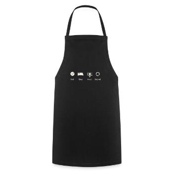 Basketball Eat Sleep Hoop Repeat - Tablier de cuisine - noir - Devant - AI Model Male 185 dark (185cm)