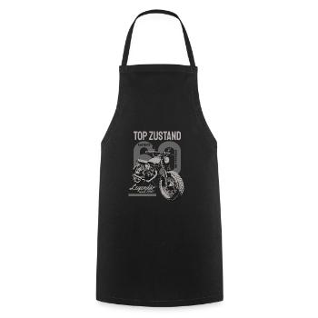 Legendary since 1961 60th birthday biker, motorcycle - Cooking Apron - black - Front - AI Model Male 185 dark (185cm)