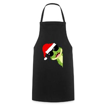 Frosch Weihnachten - Kochschürze - Schwarz - Vorne - AI Model Male 185 dark (185cm)