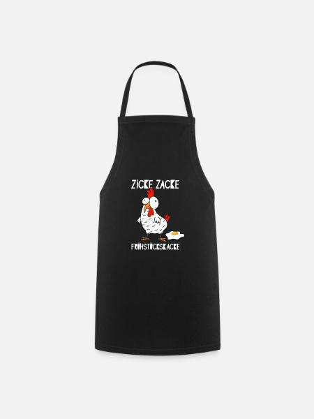 Hühnerhalter Hühnerstall Huhn Henne Frühstück Ei - Kochschürze - Schwarz