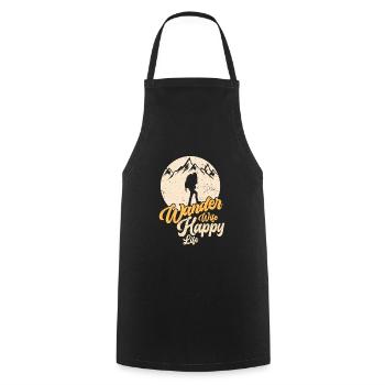 Randonnée Randonneurs Montagnes Alpinisme Randonnée Fille - Tablier de cuisine - noir - Devant - AI Model Male 185 dark (185cm)