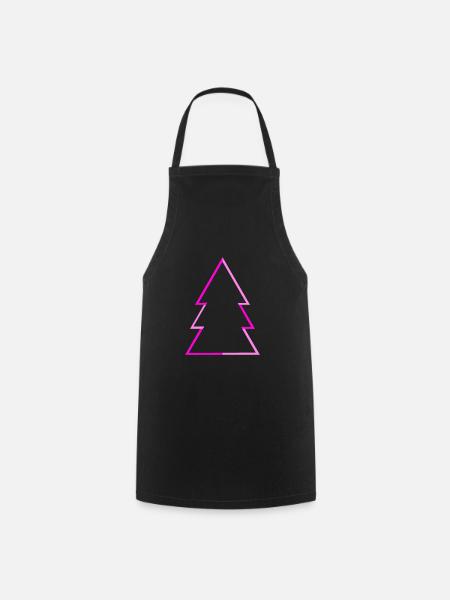 Pink Xmas Weihnachtsbaum Minimalismus Christbaum - Kochschürze - Schwarz