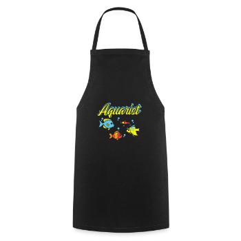 Aquarist Fish Tank Aquarist Fish Keeper - Cooking Apron - black - Front - AI Model Male 185 dark (185cm)