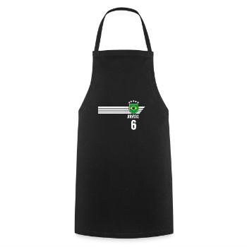 Brazil Brazilian Seleção Football Fan Jersey - Cooking Apron - black - Front - AI Model Male 185 dark (185cm)