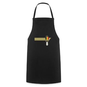 Maillot de fan de football du diable de belgique - Tablier de cuisine - noir - Devant - AI Model Male 185 dark (185cm)