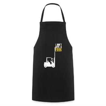 Forklift Warehousing Logistician Forklift Driver - Cooking Apron - black - Front - AI Model Male 185 dark (185cm)