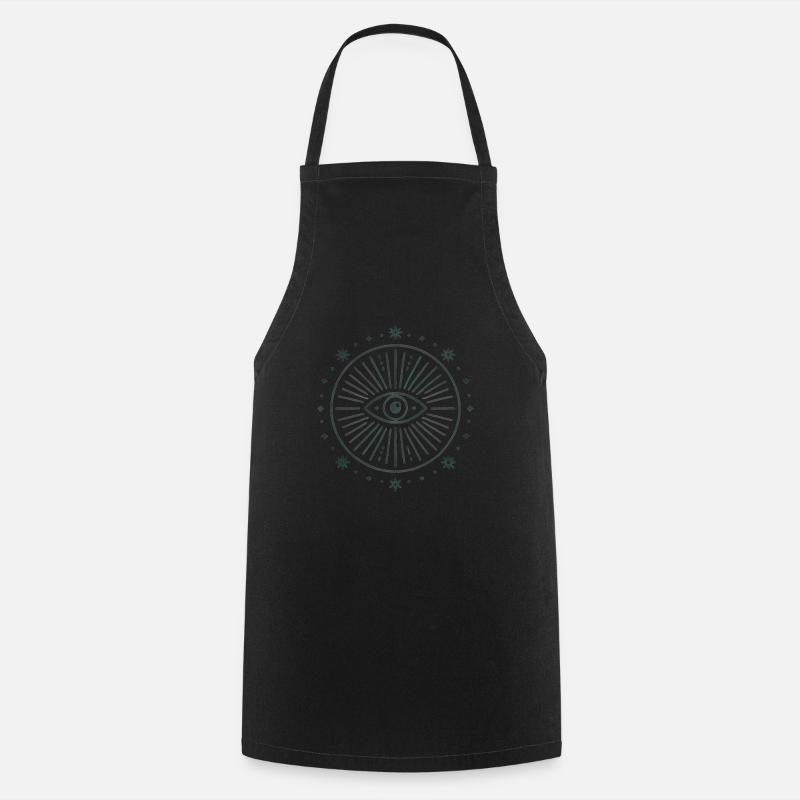 Inner Eye Radiance Graphic Badge - Cooking Apron - black