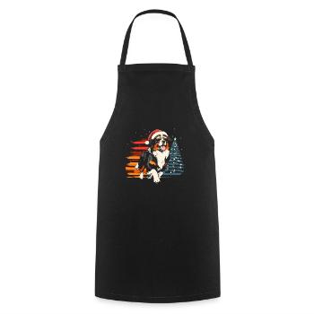 Cooler Berner Sennenhund Weihnachten - Kochschürze - Schwarz - Vorne - AI Model Male 185 dark (185cm)