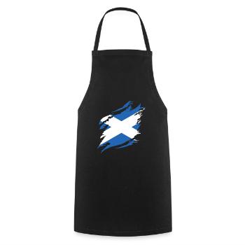 Scotland Flag Scottish Flag Alba GB UK - Cooking Apron - black - Front - AI Model Male 185 dark (185cm)