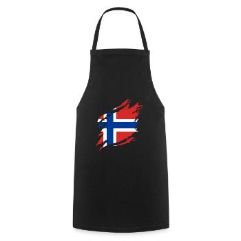 Norway Flag Scandinavia Norwegian Flag - Cooking Apron - black - Front - AI Model Male 185 dark (185cm)