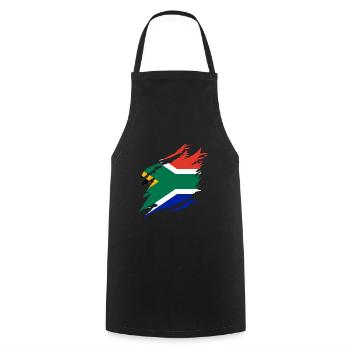 South Africa Flag Africa South African Flag - Cooking Apron - black - Front - AI Model Male 185 dark (185cm)