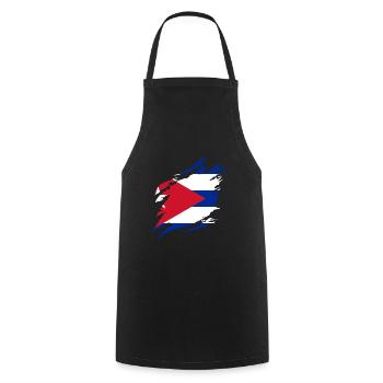 Kuba Flagge Karibik Urlaub Cuba Reise Havanna - Kochschürze - Schwarz - Vorne - AI Model Male 185 dark (185cm)