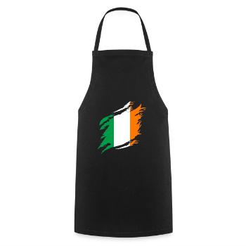 Ireland Flag Vintage Irish Flag Dublin - Cooking Apron - black - Front - AI Model Male 185 dark (185cm)