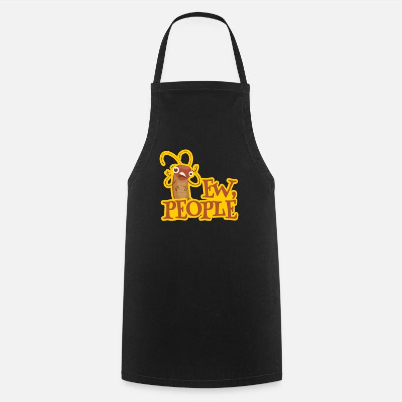 Ew, People Funny Bug Shirt - Cooking Apron - black