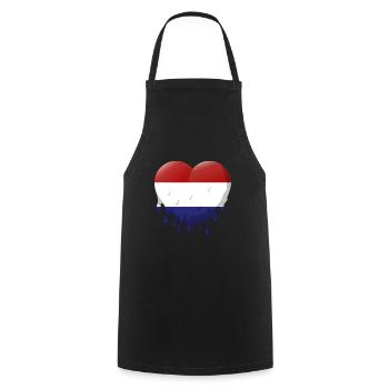 Niederlande Flagge Holland Niederländische Fahne - Kochschürze - Schwarz - Vorne - AI Model Male 185 dark (185cm)