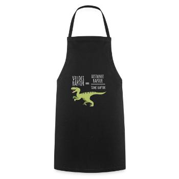 Velociraptor - Physique - Tablier de cuisine - noir - Devant - AI Model Male 185 dark (185cm)