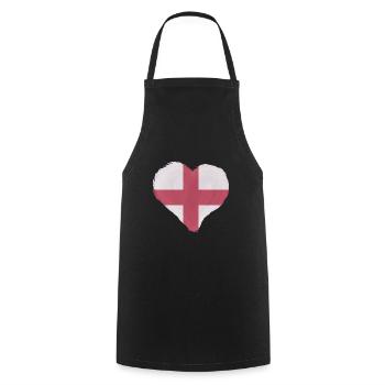 England Flag Vintage English Flag Used Look - Cooking Apron - black - Front - AI Model Male 185 dark (185cm)