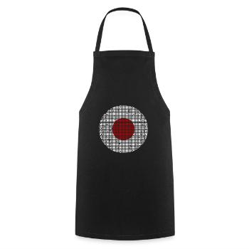 Japan Flag Used Look Nihon Japanese Flag - Cooking Apron - black - Front - AI Model Male 185 dark (185cm)