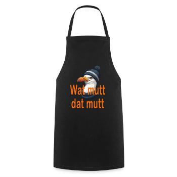 Wat mutt dat mutt - Kochschürze - Schwarz - Vorne - AI Model Male 185 dark (185cm)