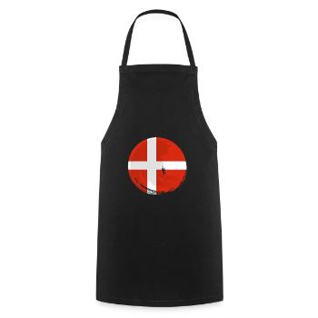 Denmark Flag Scandinavia Danish Flag Travel - Cooking Apron - black - Front - AI Model Male 185 dark (185cm)