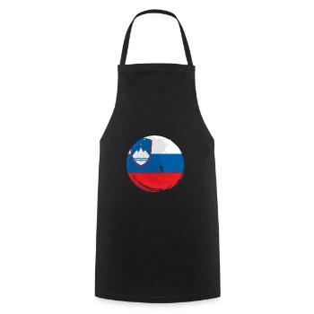 Slovenia Flag Balkan Slovenian Flag Vintage - Cooking Apron - black - Front - AI Model Male 185 dark (185cm)