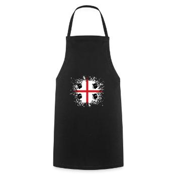 Sardinien Flagge Klecks Sardische Fahne Splash - Kochschürze - Schwarz - Vorne - AI Model Male 185 dark (185cm)