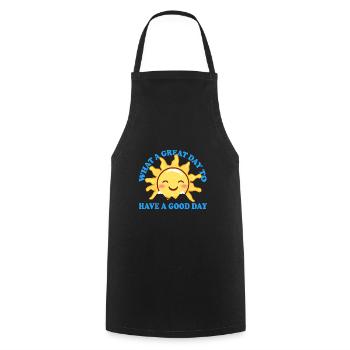 SONNE SONNENSCHEIN SONNENBLUME - Kochschürze - Schwarz - Vorne - AI Model Male 185 dark (185cm)
