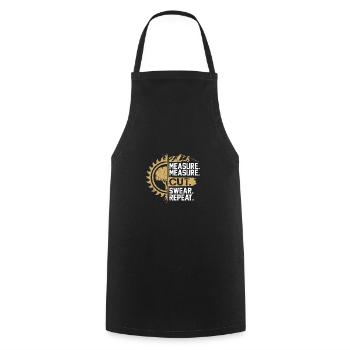 Lumberjack forester Woodman wood gift - Cooking Apron - black - Front - AI Model Male 185 dark (185cm)