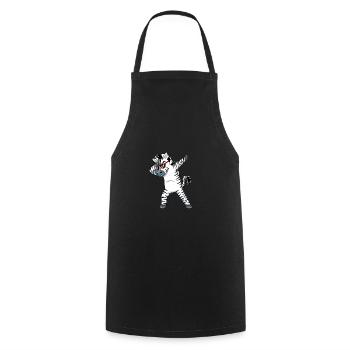 Dabbing Zebra Lustig Dab Tanz Geschenk Geburtstag - Kochschürze - Schwarz - Vorne - AI Model Male 185 dark (185cm)