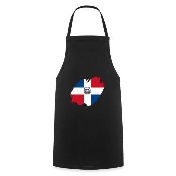 Dominican Republic Flag Dom Rep Flag Trip - Cooking Apron - black - Front - AI Model Male 185 dark (185cm)