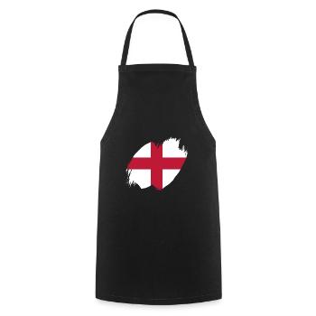 England Flag Vintage English Flag Used Look - Cooking Apron - black - Front - AI Model Male 185 dark (185cm)