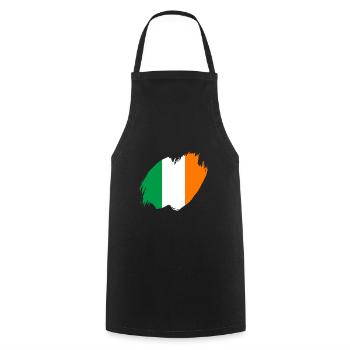 Ireland Flag Vintage Irish Flag Dublin - Cooking Apron - black - Front - AI Model Male 185 dark (185cm)