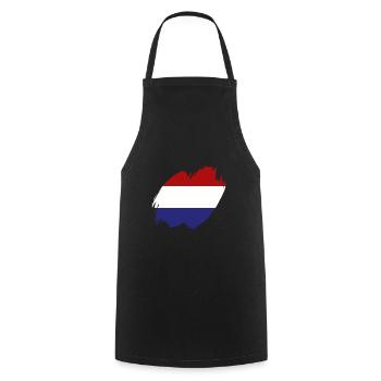 Niederlande Flagge Holland Niederländische Fahne - Kochschürze - Schwarz - Vorne - AI Model Male 185 dark (185cm)