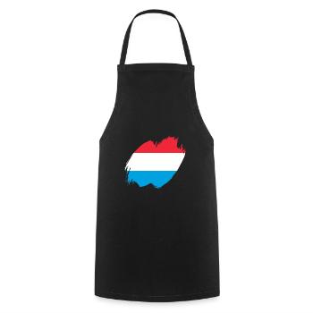 Drapeau luxembourgeois Drapeau luxembourgeois Accueil - Tablier de cuisine - noir - Devant - AI Model Male 185 dark (185cm)