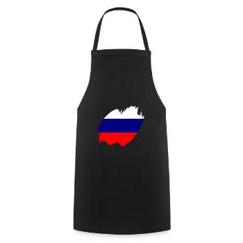 Drapeau de russie Vintage Drapeau russe d’occasion Look - Tablier de cuisine - noir - Devant - AI Model Male 185 dark (185cm)
