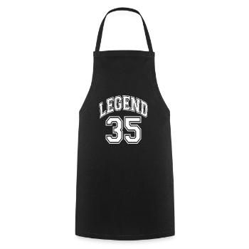 Legend 35 - Cooking Apron - black - Front - AI Model Male 185 dark (185cm)