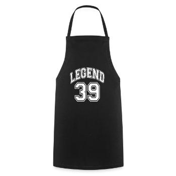 Legend 39 - Cooking Apron - black - Front - AI Model Male 185 dark (185cm)