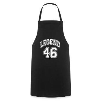 Legend 46 - Cooking Apron - black - Front - AI Model Male 185 dark (185cm)