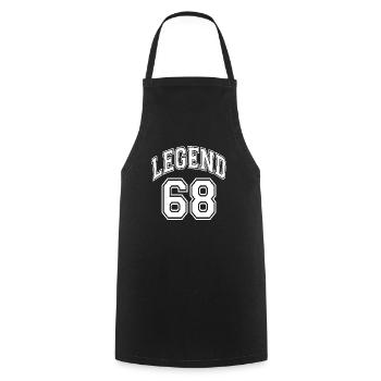 Legend 68 - Cooking Apron - black - Front - AI Model Male 185 dark (185cm)