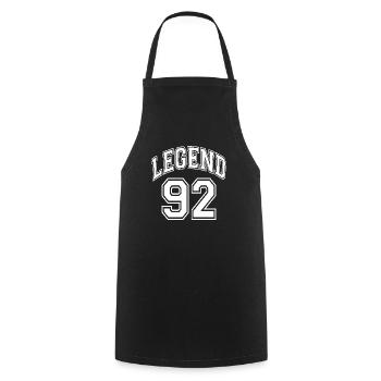 Legend 92 - Cooking Apron - black - Front - AI Model Male 185 dark (185cm)