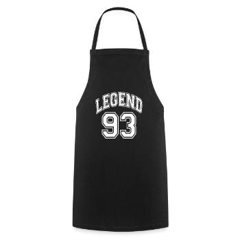 Legend 93 - Cooking Apron - black - Front - AI Model Male 185 dark (185cm)