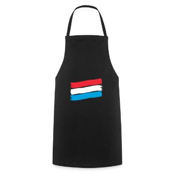 Drapeau luxembourgeois Drapeau luxembourgeois Accueil - Tablier de cuisine - noir - Devant - AI Model Male 185 dark (185cm)